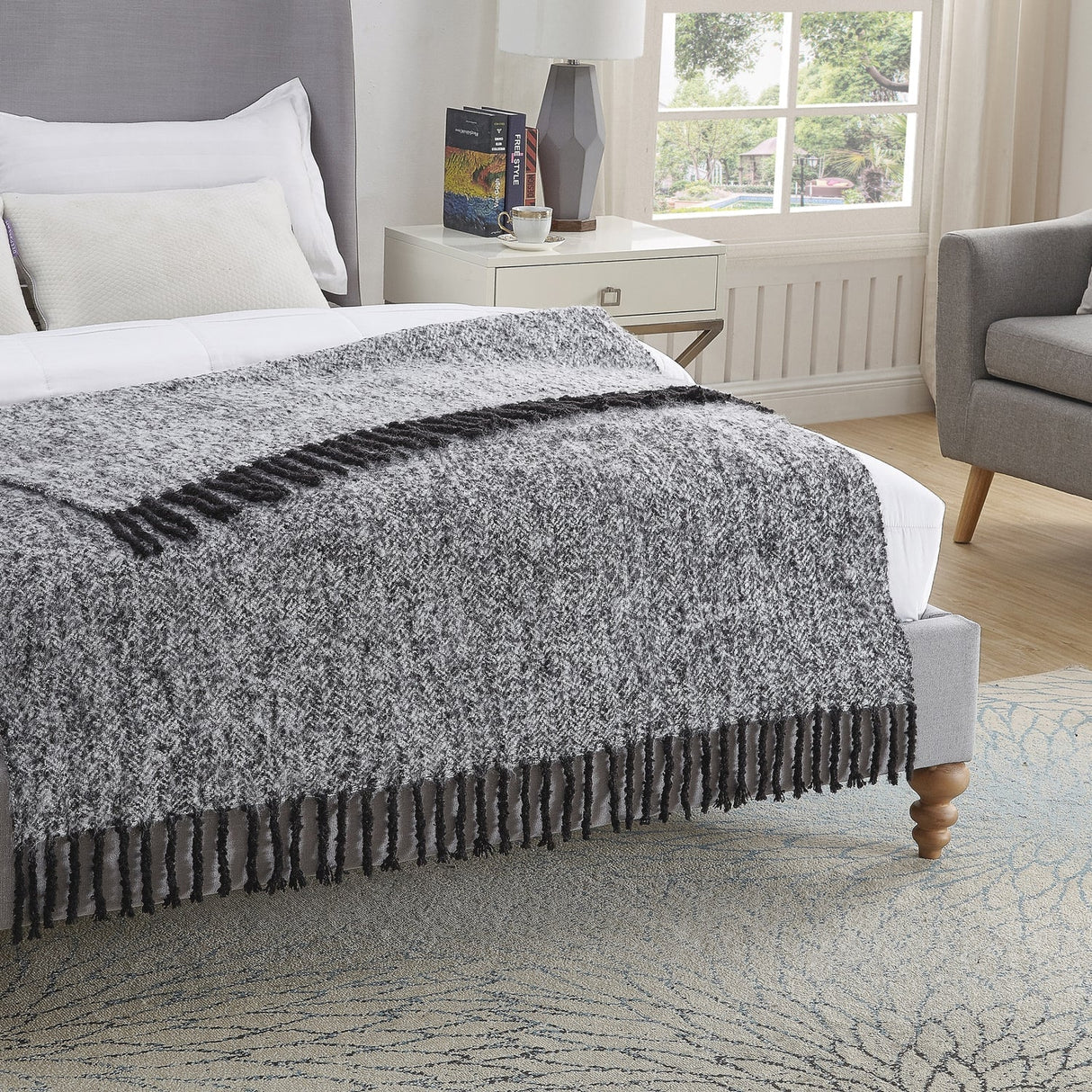 Samara Faux Mohair Throw