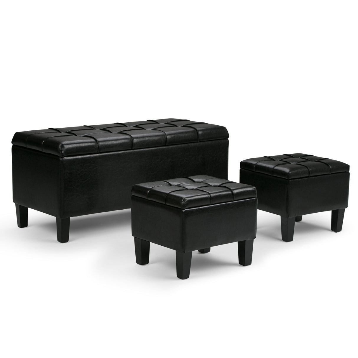 Dover - 3 Piece Storage Ottoman Contemporary Design by Couch.com