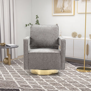 Swivel Accent Open Back Chair Modern Comfy Sofa Chair With Base by Couch.com