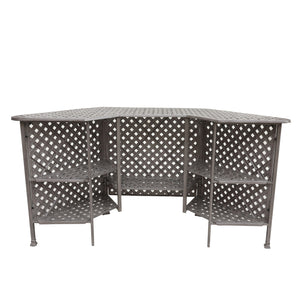 Cast Alumnim Weave Pattern Party Bar Table A - Gray by Couch.com