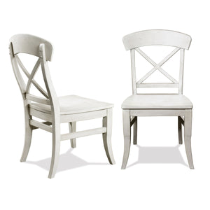 Harola - Cross-Back Dining Side Chairs In (Set of 2) - Smoky White by Couch.com