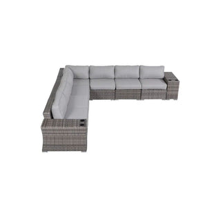Rattan Sectional Sofa Set With Cushions by Couch.com