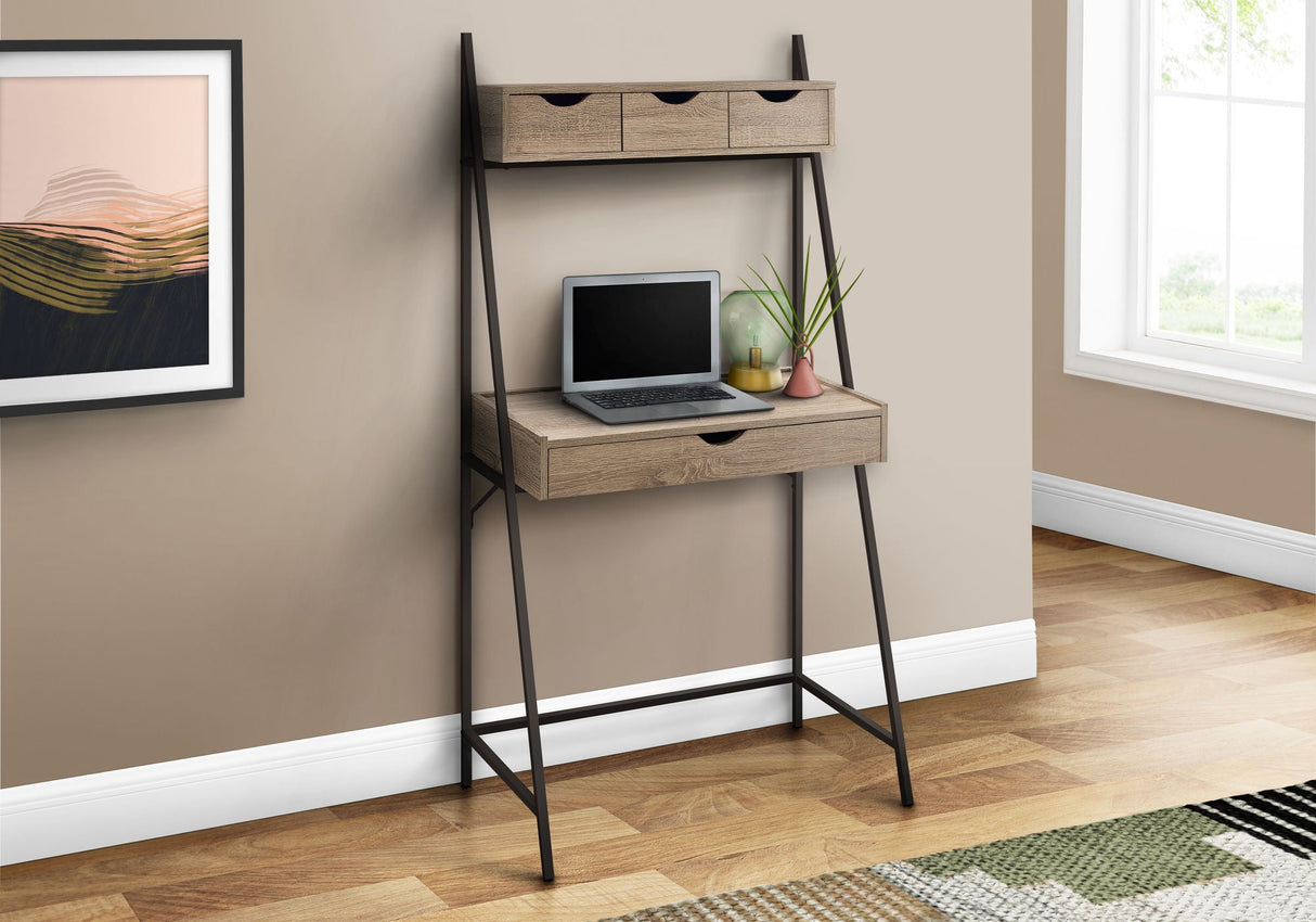 Computer Desk For Home Office, Laptop, Leaning, Storage Drawers, Contemporary & Modern by Couch.com