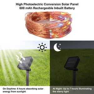 100 LEDs Solar String Lights Outdoor by DirectDeals
