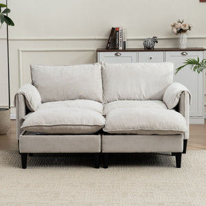 Convertible Combination Sofa With Footstools With Storage by Couch.com