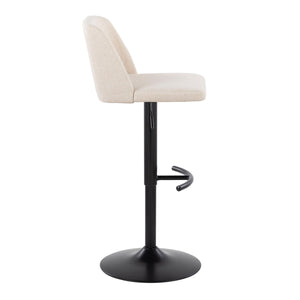 Toriano - Contemporary Adjustable Bar Stool With Rounded T Footrest (Set of 2) by Couch.com