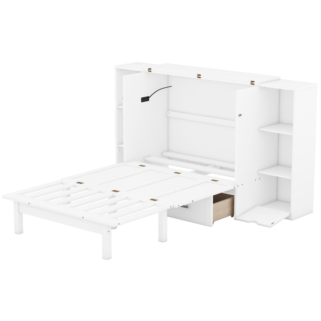 Murphy Bed With Shelves, Drawers And USB Ports by Couch.com