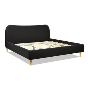 Roman - Curved Headboard Upholstered Platform Bed by Couch.com