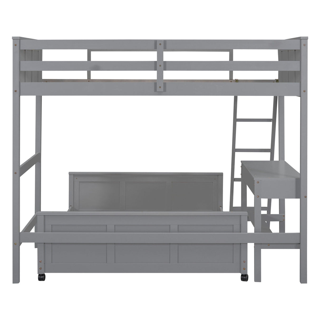 Full Over Full Bunk Bed With Desk by Couch.com