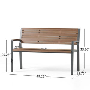 Davos - Bench - Gray / Brown by Couch.com