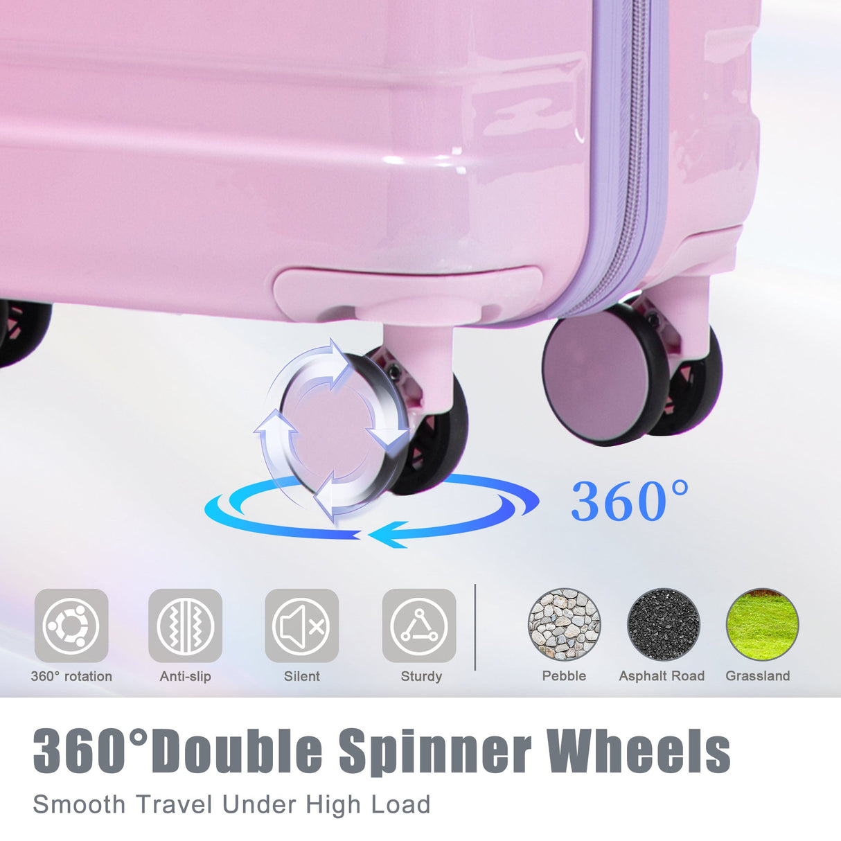 20'/24'/28' 3-Piece PC Spinner Wheel Luggage Set