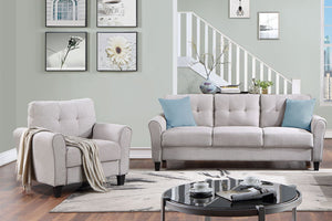 Modern Living Room Sofa Set Linen Upholstered Couch Furniture For Home Office by Couch.com