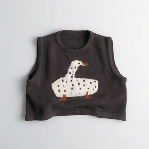 Spring And Autumn Vest Sleeveless Jacquard Knitted Cotton