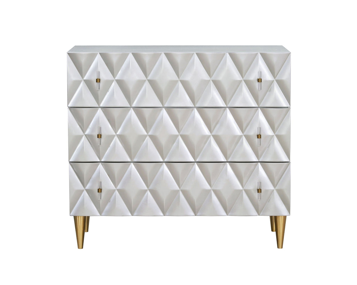Anson Console Cabinet - Silver / Champagne