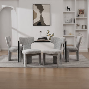 Armless Curved Back Accent Chairs