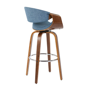 Curvini Mid - Century Modern Fixed Height Barstool With Swivel (Set of 2) by Couch.com