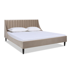 Aspen - Vertical Tufted Modern Headboard Platform Bed Set by Couch.com