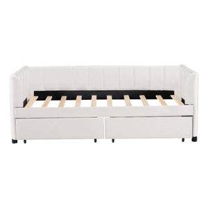 Upholstered Daybed With Ergonomic Design Backrest by Couch.com