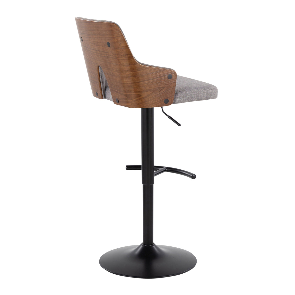 Stella - Contemporary Adjustable Barstool Stool & Swivel With Rounded T Footrest (Set of 2) by Couch.com