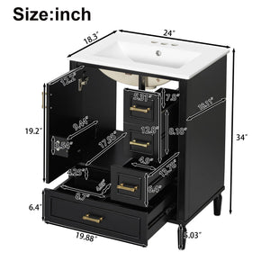 Traditional Bathroom Vanity Set With Soft Close Doors