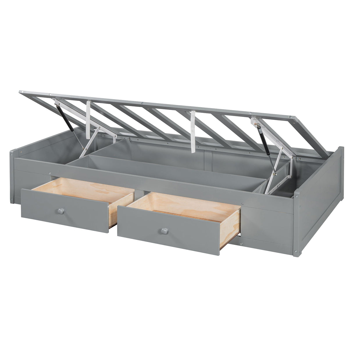Bunk Bed With Drawers, Wardrobe, Storage Shelves And Hydraulic by Couch.com