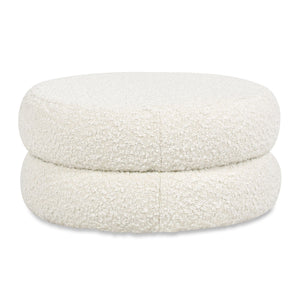 Homary - Floor Cushion Footrest Ottoman - Ivory White by Couch.com