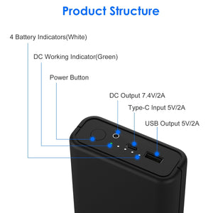 20000mAh 5V 2A Power Bank for Heated Jackets by DirectDeals