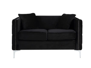 Bayberry - Velvet Loveseat With 2 Pillows by Couch.com