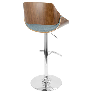 Fabrizzi - Mid Century Modern Adjustable Barstool With Swivel With Rounded T Footrest (Set of 3) by Couch.com