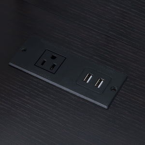 Office Desk, Computer Desk With Hidden Storage Shelve, Drawer And USB / Power Outlet - Red Cocoa by Couch.com