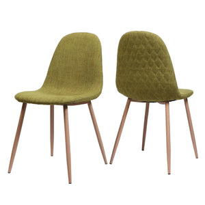 Elegant Dining Chair Set With Fabric Upholstery
