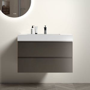 Alice - Bathroom Vanity With Sink, Large Storage Wall Mounted Floating Bathroom Vanity For Modern Bathroom, One-Piece Sink Basin Without Drain And Faucet by Couch.com