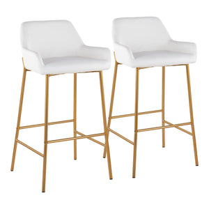 Daniella - Stylish Contemporary Glam Fixed Height Bar Stool (Set of 2) by Couch.com