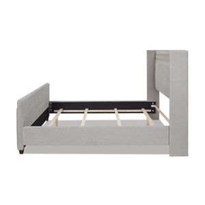 Elle - Wingback Upholstered King Bed - Silver Gray by Couch.com