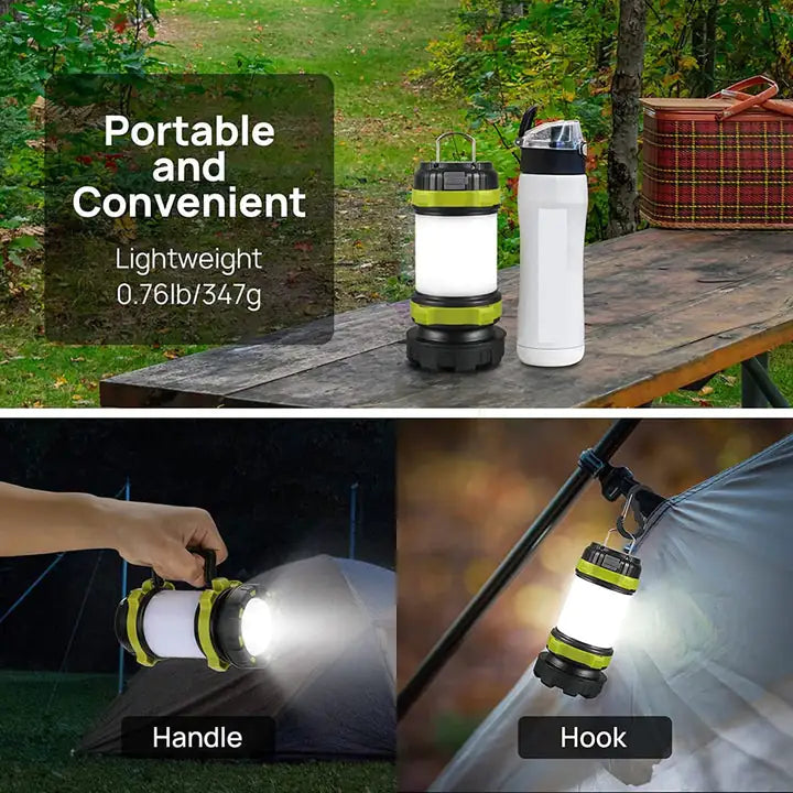 BossLamp Camp Lantern: Dual Light, Dual Power