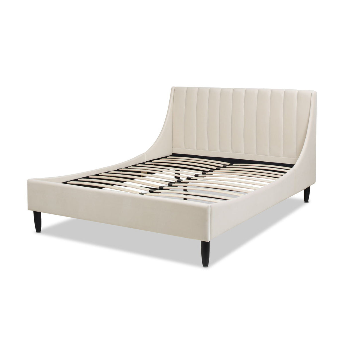 Aspen - Vertical Tufted Modern Headboard Platform Bed Set by Couch.com