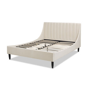 Aspen - Vertical Tufted Modern Headboard Platform Bed Set by Couch.com