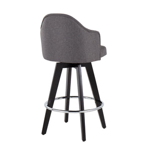 Ahoy - Contemporary Fixed Height Counter Stool With Round Footrest (Set of 2) by Couch.com
