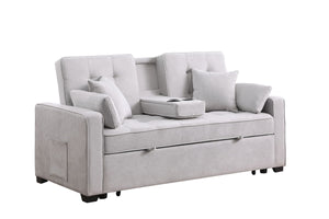 Cody II - 69.5"W Woven Fabric Convertible Sleeper Loveseat with Cup Holder by Couch.com