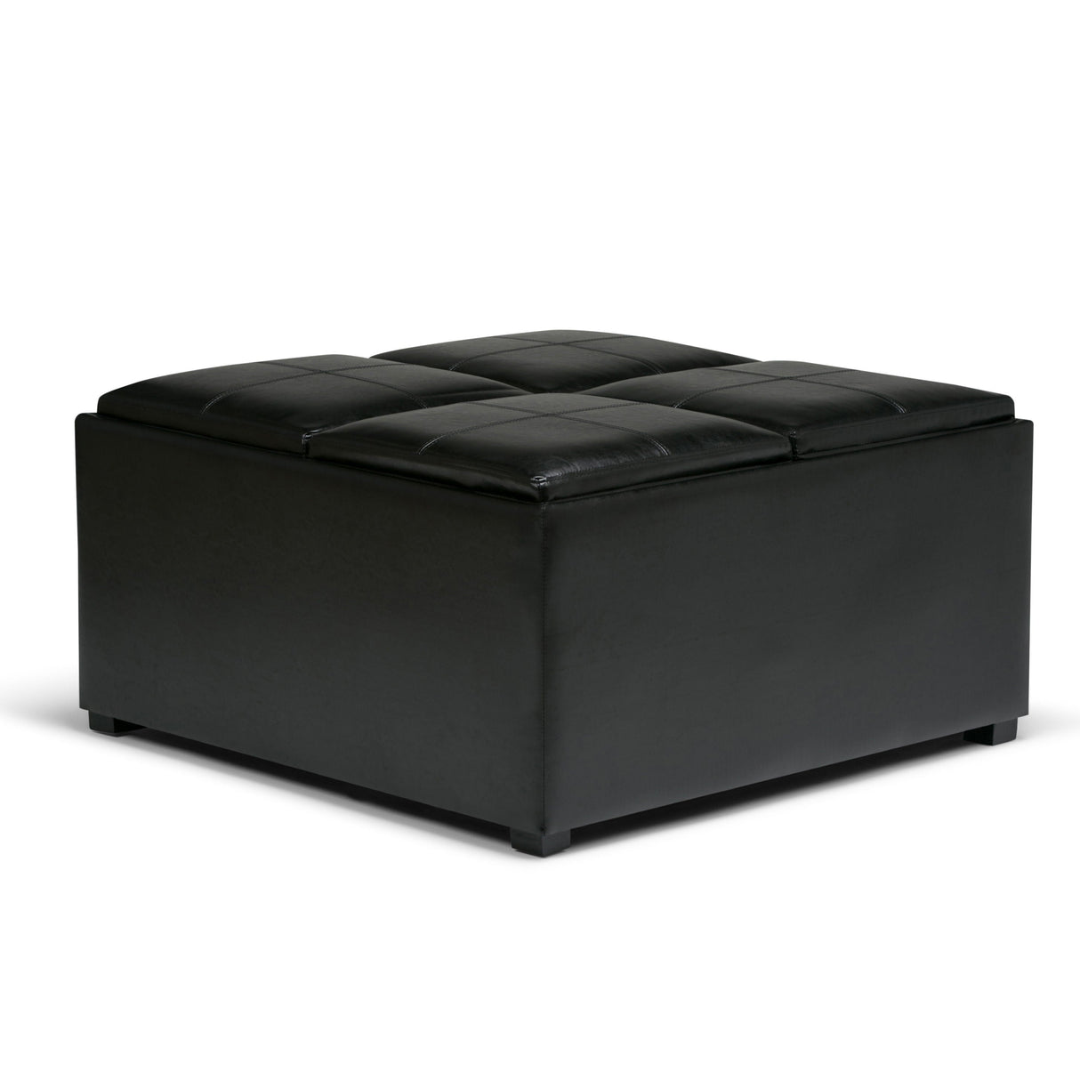 Avalon - Square Coffee Table, Storage Ottoman by Couch.com