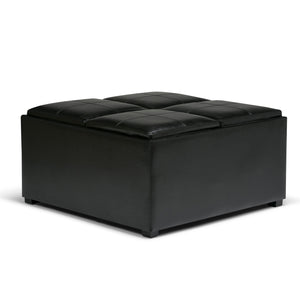 Avalon - Square Coffee Table, Storage Ottoman by Couch.com