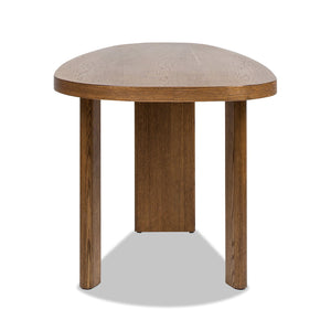 Melvin - Modern Oak Oblong Oval Console Desk - Cafe Brown Oak by Couch.com