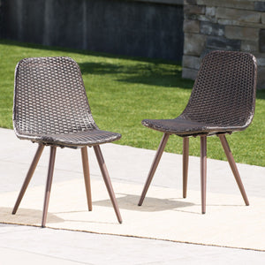 Dreamweaver - Outdoor Dining Chair With Powder Coated Legs (Set of 2) - Brown by Couch.com