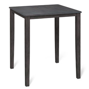 Square Dining Table with Solid Wood Frame for 4-Person-Gray