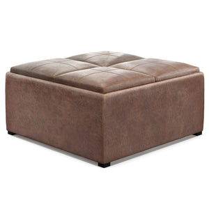 Avalon - Square Coffee Table, Storage Ottoman by Couch.com