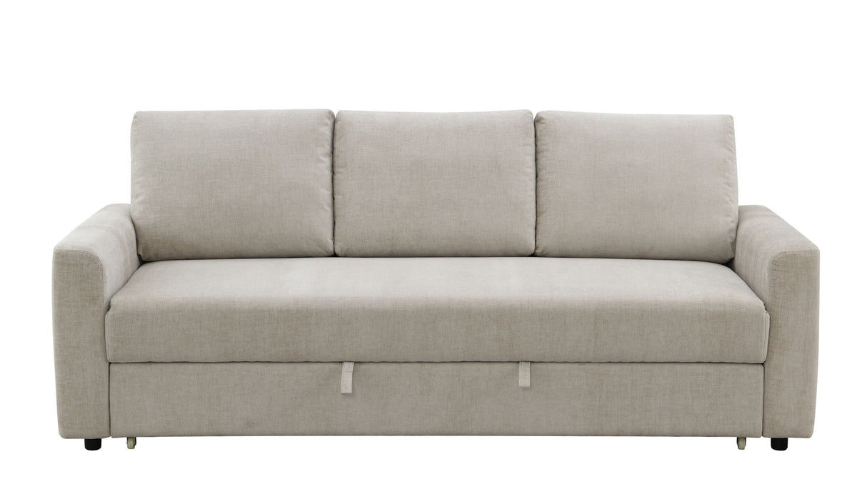 Leira - Linen Pull Out Sleeper Sofa - Beige by Couch.com