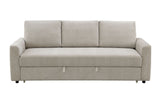 Leira - Linen Pull Out Sleeper Sofa - Beige by Couch.com