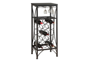 Home Bar, Wine Rack, Transitional - Black by Couch.com