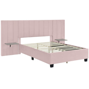Upholstered Platform Bed With Big Headboard by Couch.com