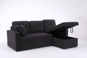 Lambswool - Pull Out Sleeper Sectional Sofa With Storage Chaise by Couch.com